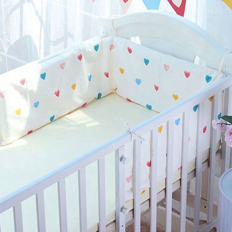 Finn Breathable Cot Bumper Padded Cot Bumper White buKKub