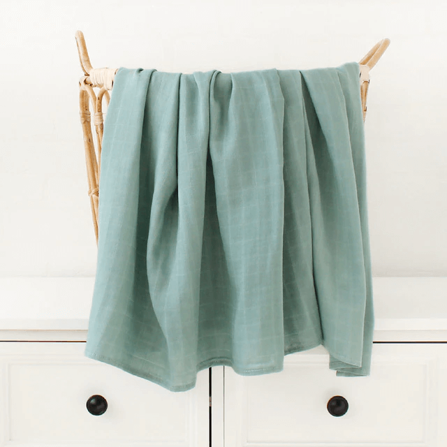 army-green-muslin-swaddle-blanket