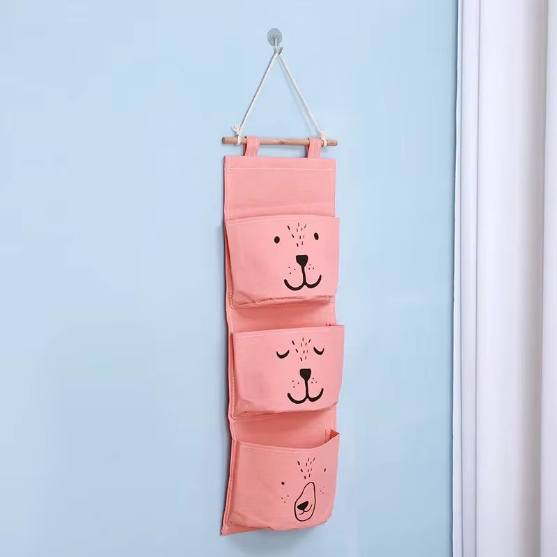 Bear-Wall-Hanging-Storage-Pink