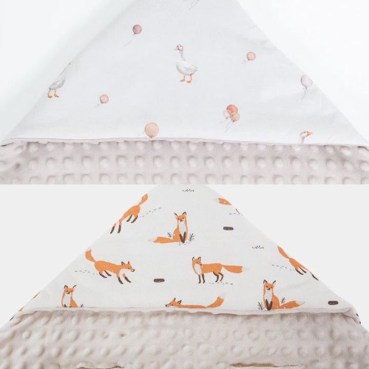 Hollie breathable cotton blend newborn hooded travel wrap