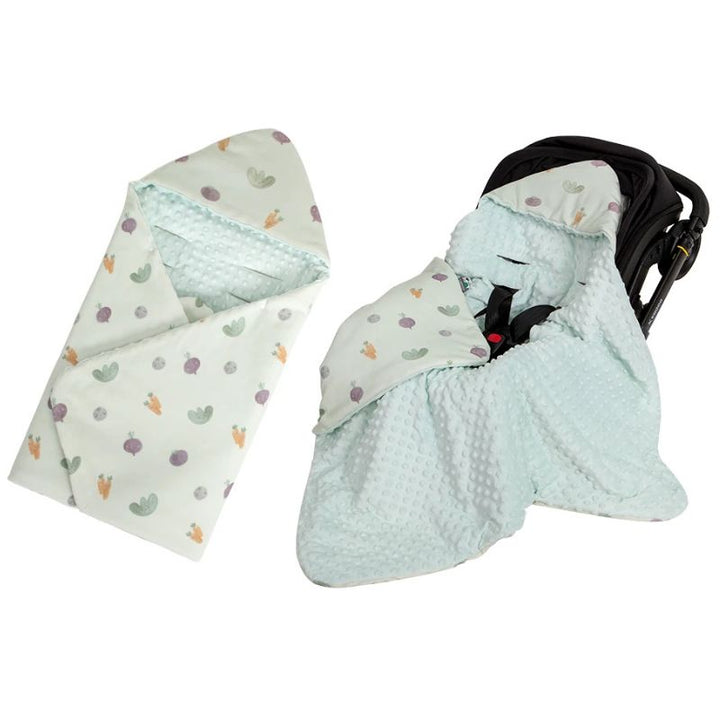 Hollie car seat swaddle blanket infant carrier green veggie