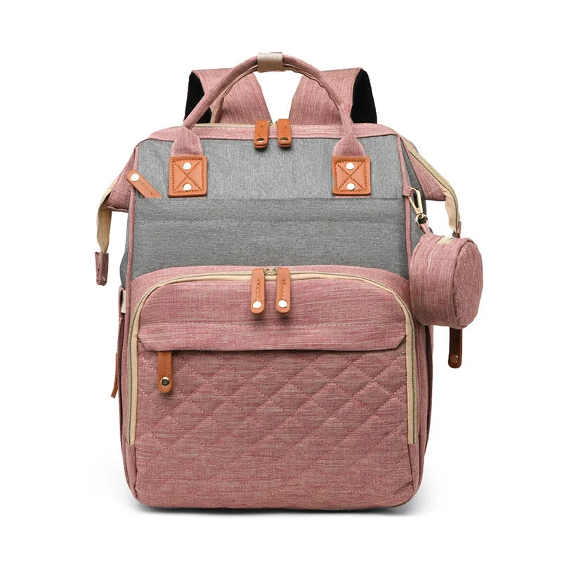 Mattie-nappy-bag-backpack-pink-gray