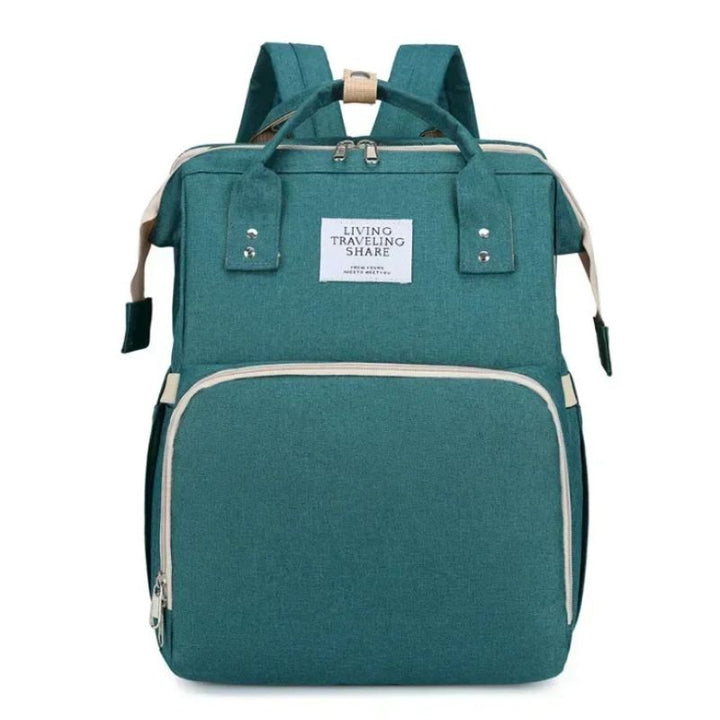 Lior nappy bag backpack in green front view