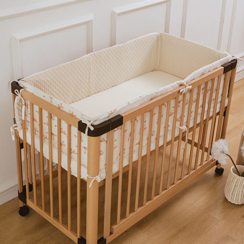 Fox-White-Breathable-Cot-Bumper-Padded