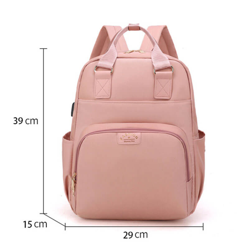 aliexpress leather pink backpack diaper Millie Waterproof Nappy Backpack