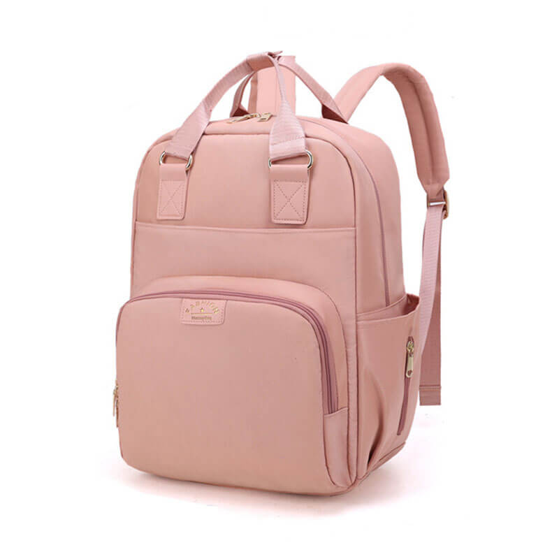 Millie-Leather-nappy-bag-pink