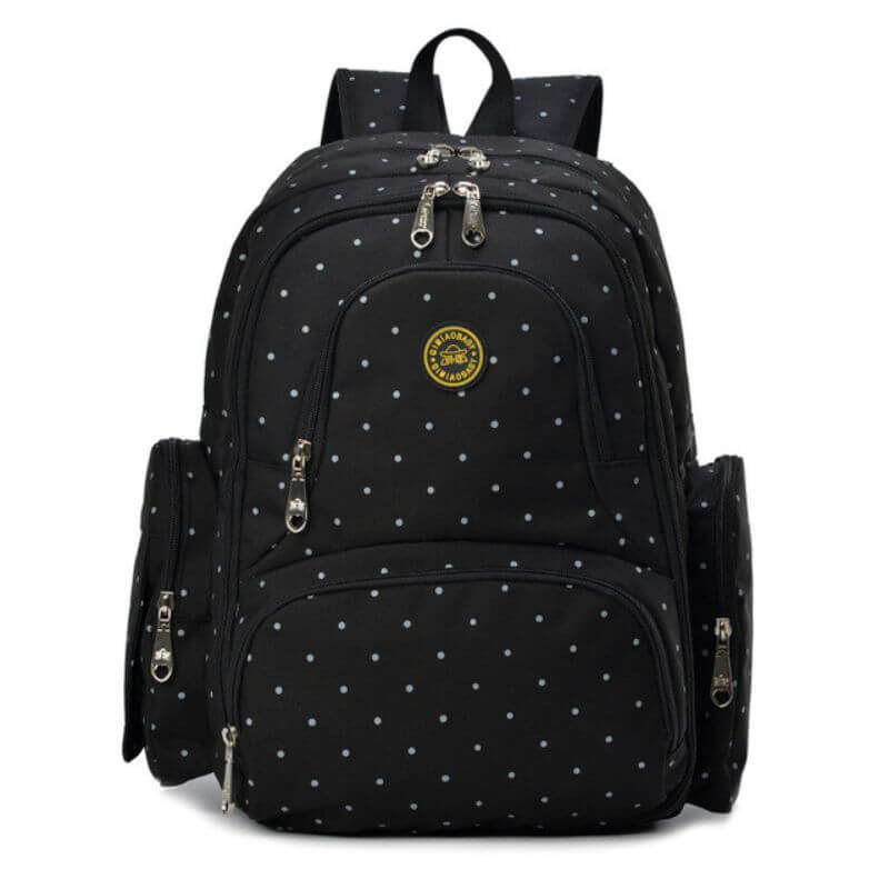 Sammy-nappy-bag-backpack-black-dot