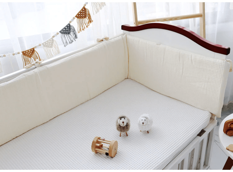 White 2024 crib bumpers