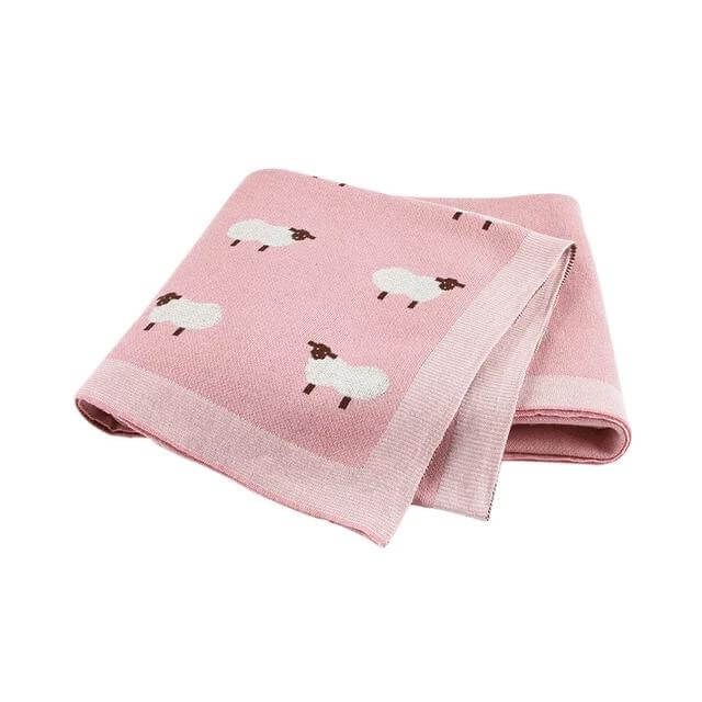 pink-baby-cot-blanket-sheep