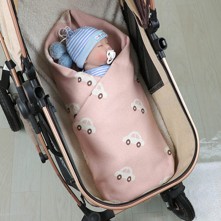 pink-swaddle-baby-blanket-cars