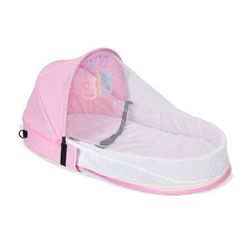 portable-baby-nest-bed-pink