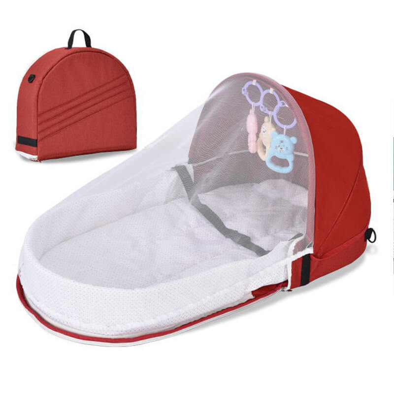 portable-baby-nest-bed-red