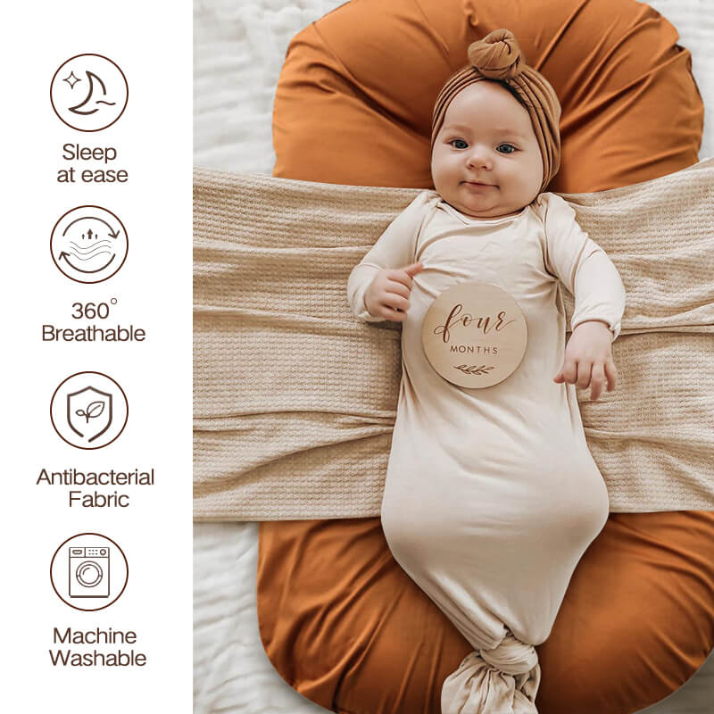 Baby Nest Pillow For Baby To Sleep On Blue Cloud Roadster Baby Blanket