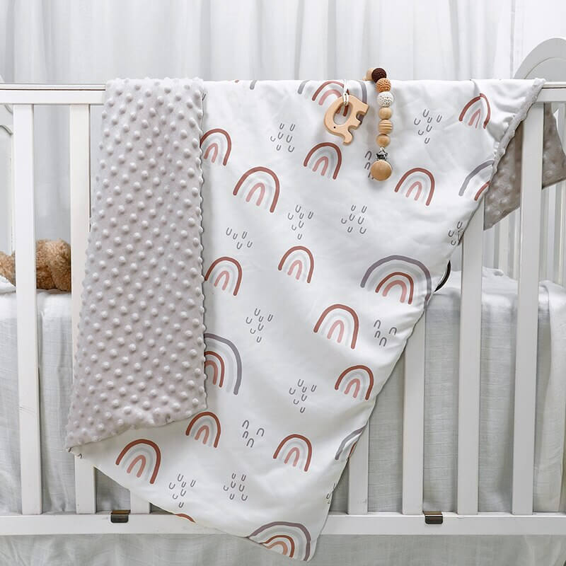 Rainbow Baby Cot Blanket, Newborn Baby Quilt – buKKub